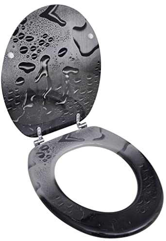 vidaXL WC Sitz Wassertropfen MDF Klodeckel Toilettensitz Toilettendeckel