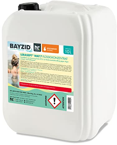 10 Liter Lerasept® WAT 7 für Pool - Flüssiger Aktivsauerstoff Pool & Whirlpool - zur Chlorfreien Wasserdesinfektion von Schwimmbädern