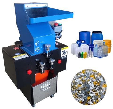 INTBUYING Electric Plastic Shredder Grinder 2.2KW Cardboard Bottle Crusher Granulator Large Cans Chipper Pulverizer Recycling Machine Plastic Grinder Mill for PC/PVC/ABS/PET/EPS/PU/HDPE/Nylon 220V 1PH