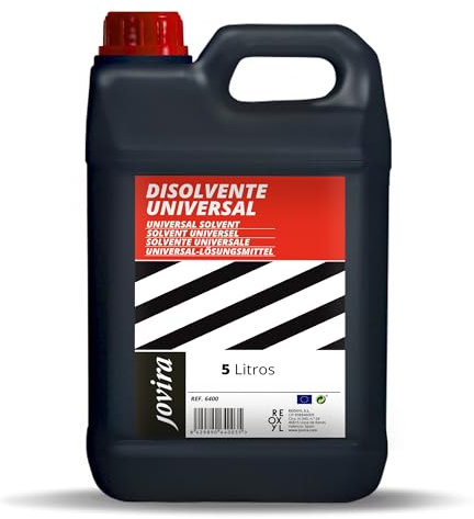 JOVIRA PINTURAS Disolvente Universal. Diluyente de pintura, Esmaltes, Barnices, Antioxidantes. Limpieza de herramientas. (5 Litros) C-7