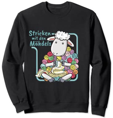 Schaf Wolle I Strickerin I Häkeln Wollknäule Stricken Sweatshirt