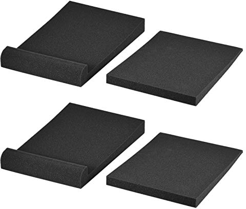 Btuty 2 Pack Isolation Acoustic Foam Pads for Studio Monitor Speaker Max. 9.6'' * 7.7'' Usable Area