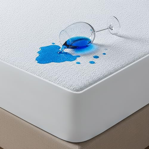 Waterproof Mattress Protector Small Double Bed 120 x 190 cm, Fits Up to 30 cm Deep Mattresses, Premium Terry Mattress Protector, All Around Elastic by Utopia Bedding