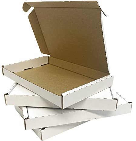 C4 vit PIP kartong stor bokstav stark brevlåda för kunglig brevfrakt lättviktslådor 332 x 239 x 20 mm (5 lådor)