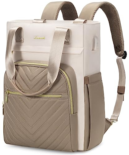LOVEVOOK Handtasche Rucksack Damen 2 in 1 15.6 Zoll Laptop Backpack Women mit Laptopfach Schulrucksack Mädchen Teenager Casual Daypacks Wasserdicht Cityrucksack für Uni Schule Reise Arbeit
