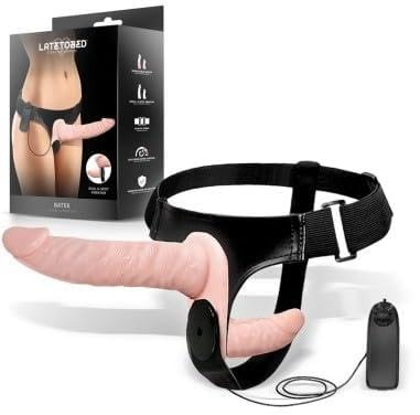 Batek Arnés con Dildo Doble Desmontable, Punto G y Vibración Control Remoto