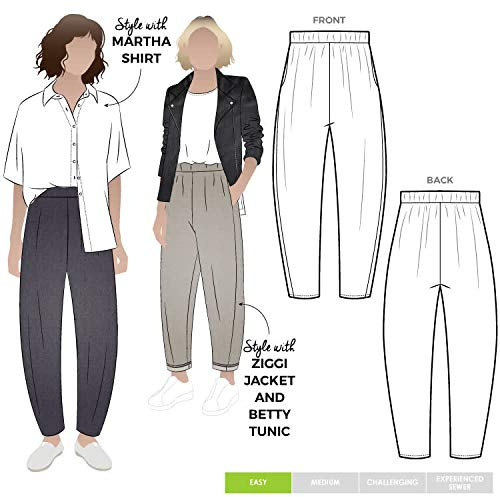 Style Arc Sewing Pattern - Bob Woven Pant (Sizes 10-22)