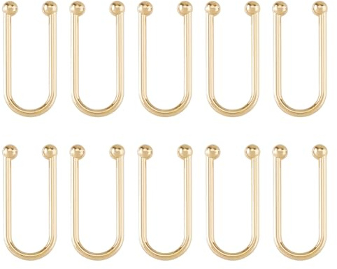 SUPERFINDINGS 10 Pz Clip per Bikini In Lega Dorata Fibbia A Forma di U Anello Collegante Fibbie per Bikini Connettore In Metallo per Reggiseno per Costumi Da Bagno Chiusura Anteriore Accessorio