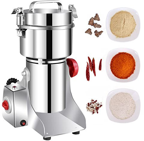 700G Elektrische Getreidemühle Rostfreier Stahl Gewürz-Kräutermühle Schnelle Geschwindigkeit Getreide Pulverisierer Swing-Typ Zum Mahlen Von Pfeffer, Kaffee, Mais, Bohnen, Nüssen Gewerbe & Küche