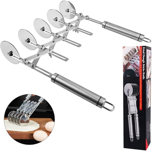 Vegena 5 Räder Teigschneider Pizzaschneider Verstellbarer Pizzaschneide Edelstahl Teigschneider Teigteiler Mit Griff Mehrrunder Teigschneider Teigrädchen 5 Rad Justierbar Kuchenteiler Zum Küchenbacken