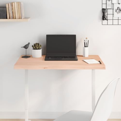 Juroupi Tischplatte Schreibtischplatte Table Top Gartentischplatte Tischplatte 80x60x(2-4) cm Massivholz Eiche Unbehandelt