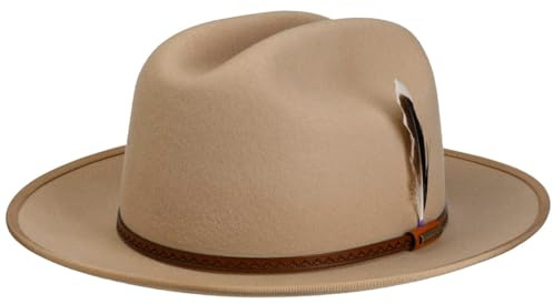 Stetson Pentaville Westernhut Wollfilz Herren Sommer Winter Hellbeige XL (60-61 cm)