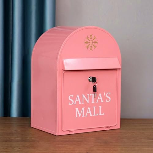 YZMJXNYY Briefkasten, Wandbriefkasten, Postkasten mit Schloss, Briefkästen Retro, Standbriefkasten Freistehend, Wetterfester, Einfache Montage(Pink)