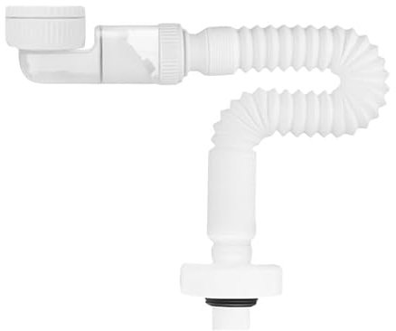 Esoes 1 1/4 Zoll Siphon Ablaufschlauch, Raumsparsiphon Waschtisch-Siphon für Küchenspüle mit flexiblem Ablaufschlauch