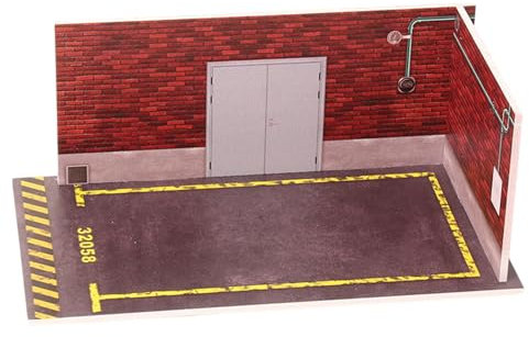 Model Car Garage,Model Car Display Scene | PVC 1/32 Scale Toy Car Parking Garage,Single Car Model Parking Lot Diecast Car Accessories Assembly Toy for Model Collectors