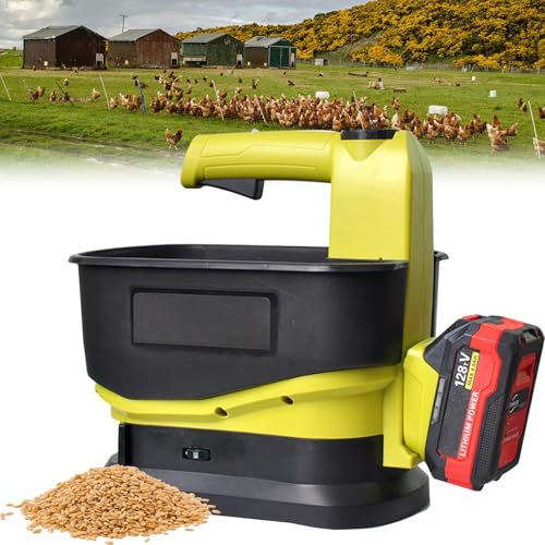 KYZTMHC Esparcidor de Semillas de césped inalámbrico, esparcidor de Semillas de césped, esparcidor de Semillas de césped eléctrico, 5,5 L, para Semillas de césped, Alimentos y Fertilizantes