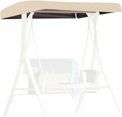 HOTAPEPU Replacement Canopy for Swing Seat 3 Seater Garden Hammock Cover, Patio Swing Top Cover with 4 Reinforced Corner Pockets for Porch Patio Garden Pool Seat