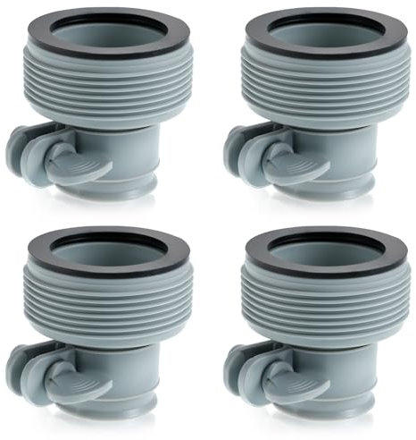 Lnngub 4 Pack Pool Hose Adapter Type B Hose Adapters 1.5 Inch Pool Pump Adapter for Above Ground Swimming Pools