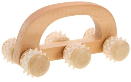 PACKOVE Rullo da Massaggio per Massaggiatore Mano in Legno Portatile 6 Ruote e Sollievo Muscolare per Lavoratori D'ufficio