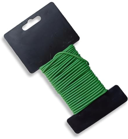WUSJCOF Filo da giardino, Fascette morbide per piante per giardinaggio, piante rampicanti, viti, arbusti e fiori (2,5 mm) (Verde)