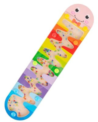BESPORTBLE Jouet Éducatif Précoce Sablier Arc-en-Ciel en Bois pour Garçon Et Filles Taille Unique Léger Et Portable Panneau D'affichage Pluie pour Maison École Parc