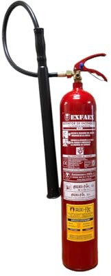AUXI-FOC | Extintor de gas CO2, 5KG | Potente y Eficiente, Ideal Para Cocinas, Oficinas, Pack Emergencia y Espacios Industriales | Extintor De Incendios Especial para Riesgos Eléctricos.
