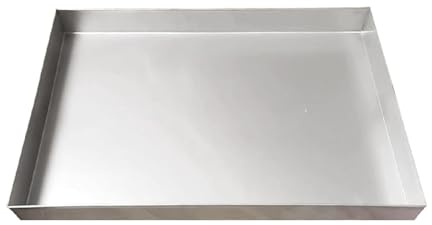 Edelstahl Wasserauffang Pflanzwanne Auffangwanne Rechteckig Tropfschale Zum Sammeln und Ablassen von Wasser Edelstahlwanne Auch for Kfz Grill Gastro(80x60cm(32x24in))