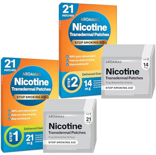 Nicotine Patches to Help Quit Smoking, Stop Smoking - Delivered Over 24 Hours Nicotine Transdermal System to Stop Smoking Aids That Work (Step1 and Step2)