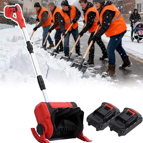 forplubossmmp Souffleuse À Neige Portative avec Moteur sans Balais – Puissance, 136kg/Min. Déneigeuse Électrique pour Le Déneigement, Projection De Neige sur 6 M Et Poids De Seulement 4,4kg