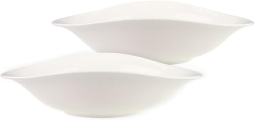 Villeroy & Boch - Vapiano Set di 6 ciotole per pasta bianca, lavabili in lavastoviglie, a prova di microonde, piatti per pasta, piatti profondi, per spaghetti, pasta o insalata, porcellana di alta