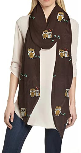 Lina & Lily Damen Schal mit Eulenmuster
