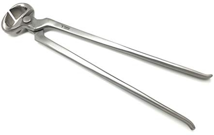 Rhein Instrumente Alicates para caballos – Alicates para cortar pezuñas de 35,5 cm de acero al carbono, cuchillo especial para asegurar el mejor corte posible, incluye estuche