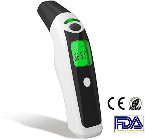 Ear and Forehead Medical Baby Thermometer,Dual Mode Infrared Digital Thermometer for Baby -Kids-Adults with Instant Reading,Fever Warning,Memory Recall,CE and FDA Certified