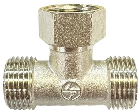 Tee Connector 1/2 3 Way Hose Connector T-Shape Equal Pipe Connecting Fittings for Water Pipe Adapter/Coupler (Type B)