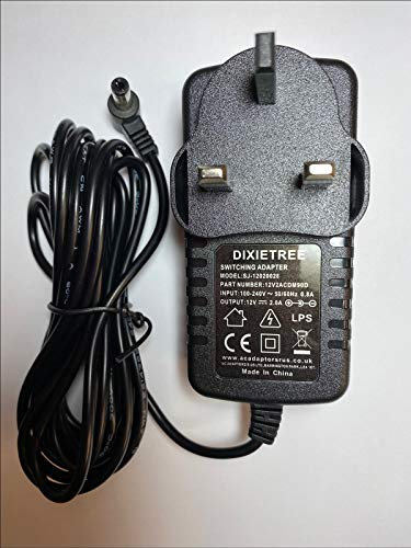 Replacement for 3 Metre Long Cable 12V 2A AC-DC Switching Adaptor Power Supply 5.5mm UK Plug