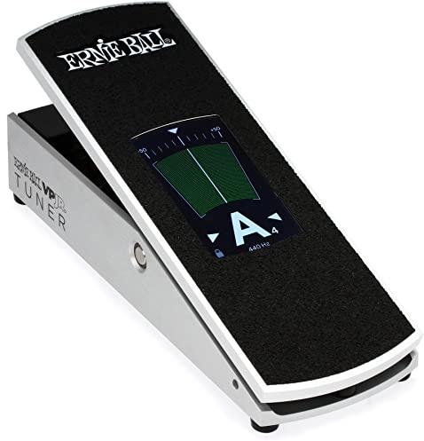 Ernie Ball Volume-Pedal mit integriertem Tuner (VPJR), silberfarben