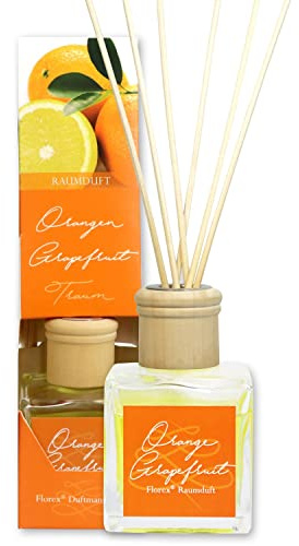 Florex Raumduft mit Stäbchen - Orange Grapefruit - verwandelt Ihr Heim in eine Wohlfühloase 100 ml