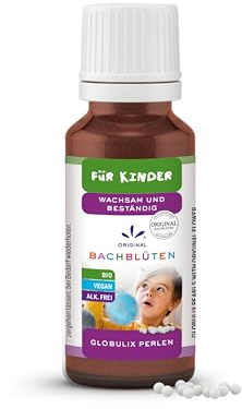 Lemon Pharma Original Bachblüten Kinder Globuli Konzentration - Wachsam und Beständig - Bio, vegan & alkoholfrei - Für Schule und Kindergarten, Streukügelchen für Kids nach Dr. Bach, 20 g