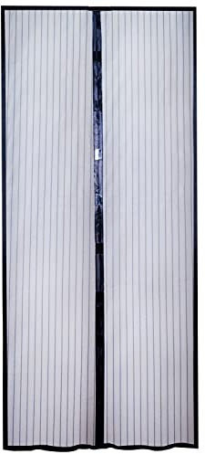 Fliegengitter für Türen mit Klettband - 90x210 - Magnet Tür Vorhang Insektenschutz - schwarz - ohne Bohren