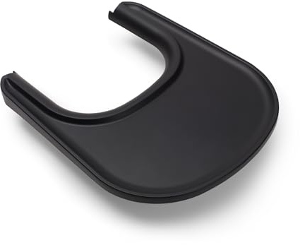 Bugaboo Giraffe Tablett für das Bugaboo Giraffe Baby-Set, einfach zu reinigen und hygienisch, spülmaschinengeeignet, mit einem Klick festmachen und abnehmen, aus biobasiertem Plastik, Schwarz