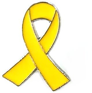 Pin Schleife gelb - Anstecker - Solidarität 3cm