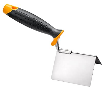 HARDY Outdoor Winkelkelle 2k Serie * 28 * Edelstahl Streumörtel Maurer Verputzen Massivholzstiel angenehm leicht 8x6x6cm