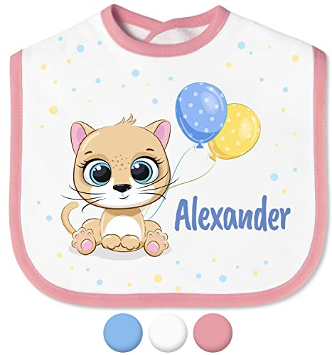 True Statements Babylätzchen mit Namen für Mädchen & Jungen – Lätzchen für Baby & Kleinkind personalisiert - mit Klettverschluss – Spucktuch Latz Kinderlätzchen - Geschenk für Kleinkinder