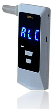 iBACheck Éthylotest Électronique avec Batterie de Rechargeable. Éthylomètre, Alcootest numérique avec Une Faible consommation d'énergie. Détection Automatique du débit et Nettoyage Automatique