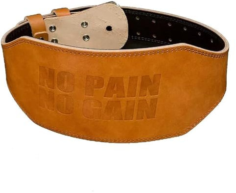 Gewichtsgürtel Leder-Gewichthebergürtel, 5,9 Zoll breit, for Rückenunterstützung, tiefe Kniebeugen, Krafttraining, Fitnessstudio und Fitness (Farbe: Braun, Größe: Groß) ( Color : Brown , Size : Large
