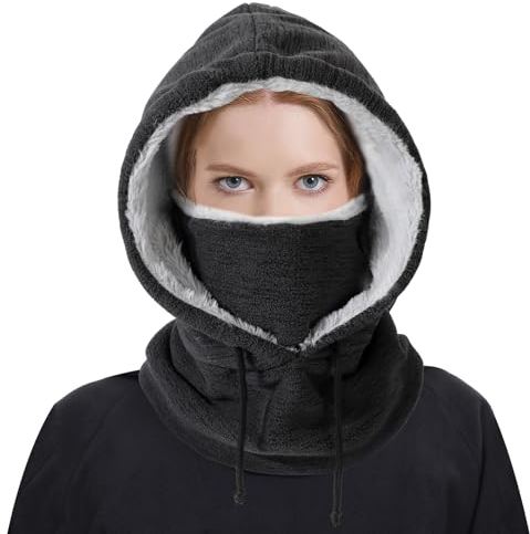 TAGVO Sturmhaube Herren Damen Fleece Balaclava Gesichtsmaske Skimaske Winddicht Vollgesichtsmaske Warme Full Face Gesichtshaube für Motorrad Fahrrad Winter Sport und Outdoor