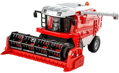 Sharplace Moissonneuse-batteuse jouet tracteur jouet en alliage semblant jouer petite voiture de ferme jouet Simulation pour enfants garçons filles enfants, Rouge