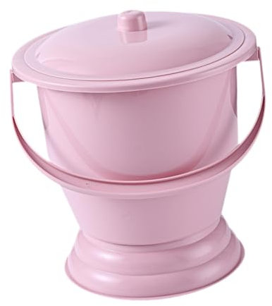 MagiDeal Crachoir avec couvercle, bassin de nuit, seau de toilette, pot de chambre pour enfants, adultes, enfants, femmes, maison, Rouge