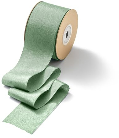 CHUQING Geschenkband Breit Schleifenband Hochzeit Seidenband Dekoband Salbeigrün