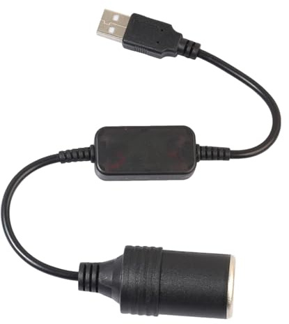 USB-auf-Auto-Licht-Buchse, Zigarettenanzünder-Adapter, USB-Adapter, Auto-Lichtsteckdose, Verbindungskabel, Verlängerungskabel, 5 V auf 12 V Konverter, kabelgebundener Controller-Stecker-Adapter